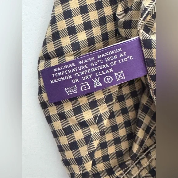Ralph Lauren Purple Label Brown Check Dress Shirt - Picture 4 of 10
